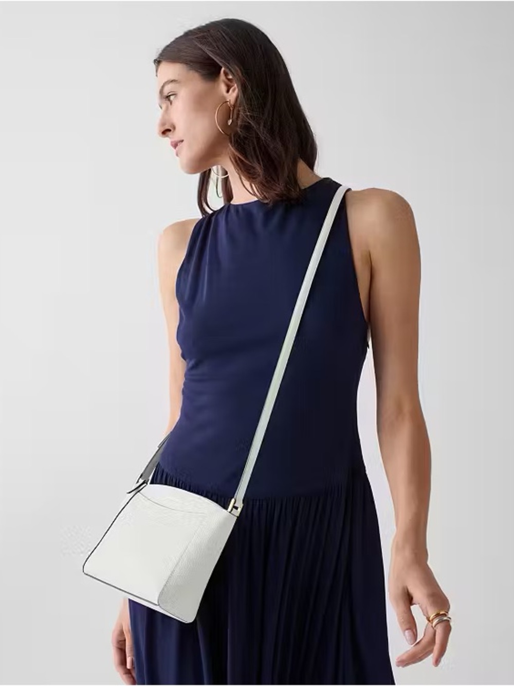 ♠️Kate Spade Monica Pebbled Leather Crossbody Bag, Meringue White NWT - Picture 5 of 5